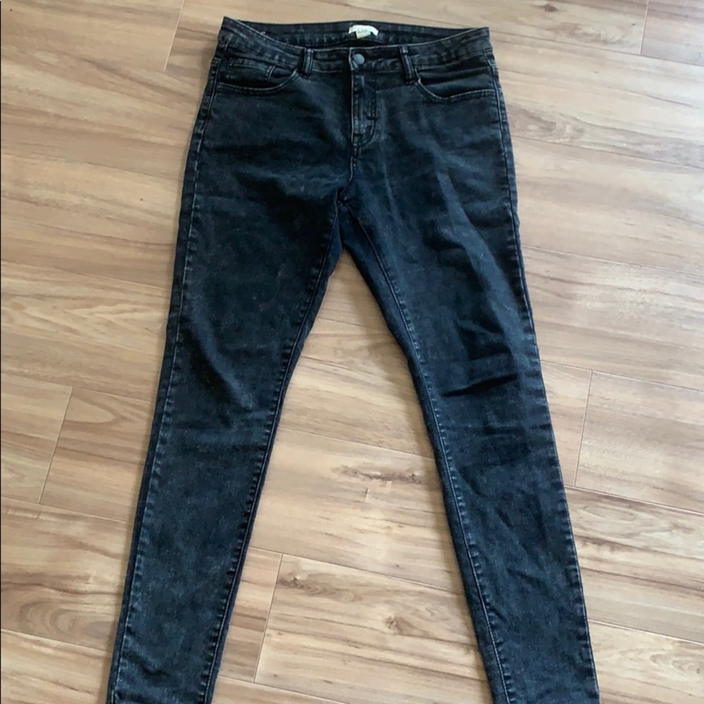 Forever 21 Charcoal grey acid wash jeans